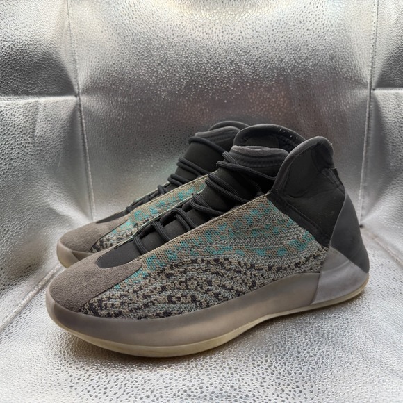 Size 9 Adidas Yeezy QNTM Slip On Primeknit Teal Blue Mens Sneaker Shoes G58864 - Picture 6 of 12